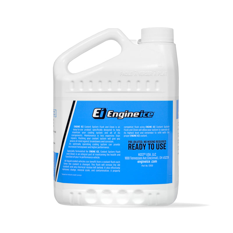 Back Side of Coolant System Flush and Clean 1/2 Gallon Bottle