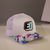 Curved Bill Hat - White w/ Pattern