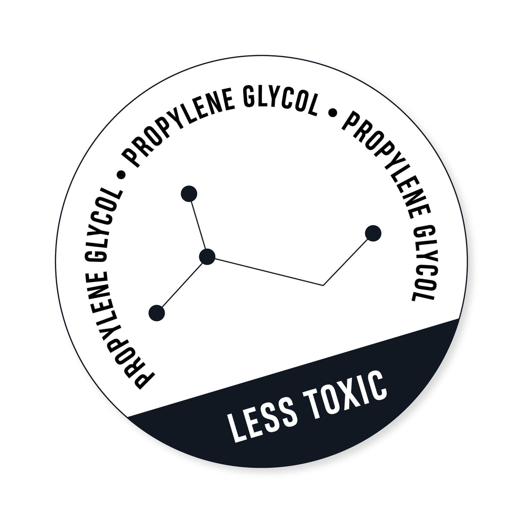 Made from less toxic propylene glycol